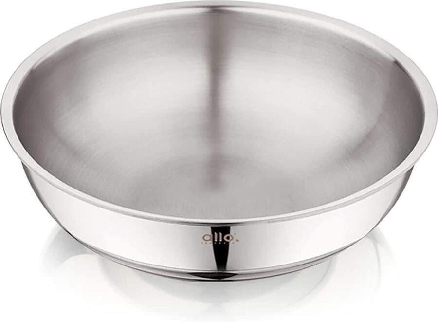 Roestvrijstalen Kookpan Inductie Pan Gezond Koken Natuurlijk Anti-aanbak 2.7 liter Zilver