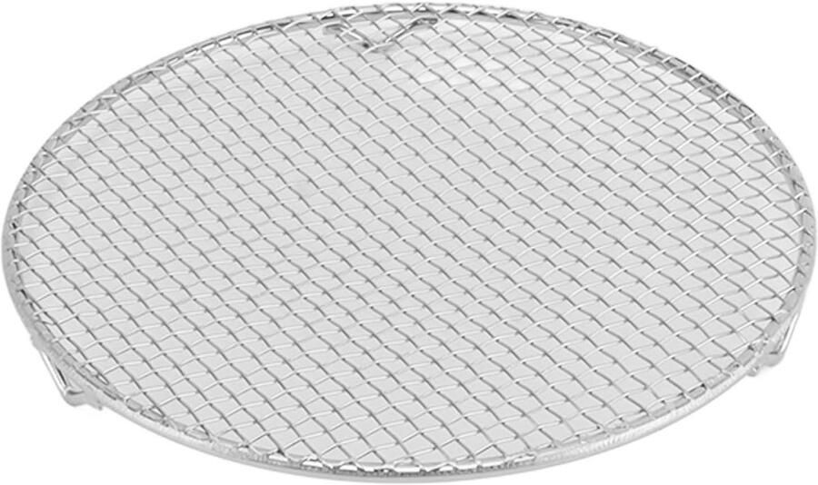 RVS Kookrek Bakrooster Oven Voedsel Koelen Hoge Temperatuur Bestendig 16 cm Zilver