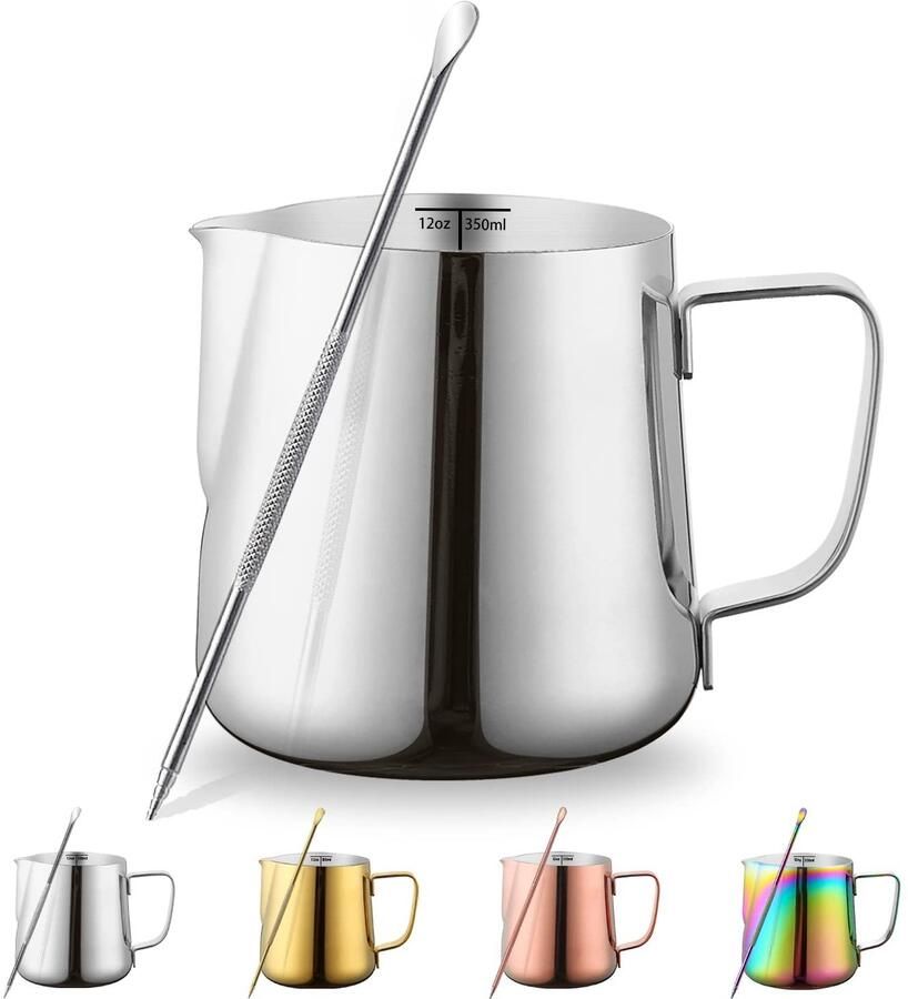 RVS Melkopschuimer met Latte Art Pen 350ml