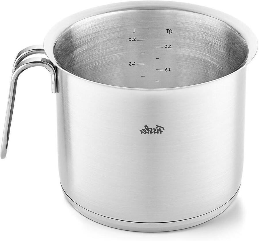RVS Melkpan Kookpan Inductie Vloeistoffen Verwarmen Geïntegreerde Maatverdeling 26 Liter Zilver