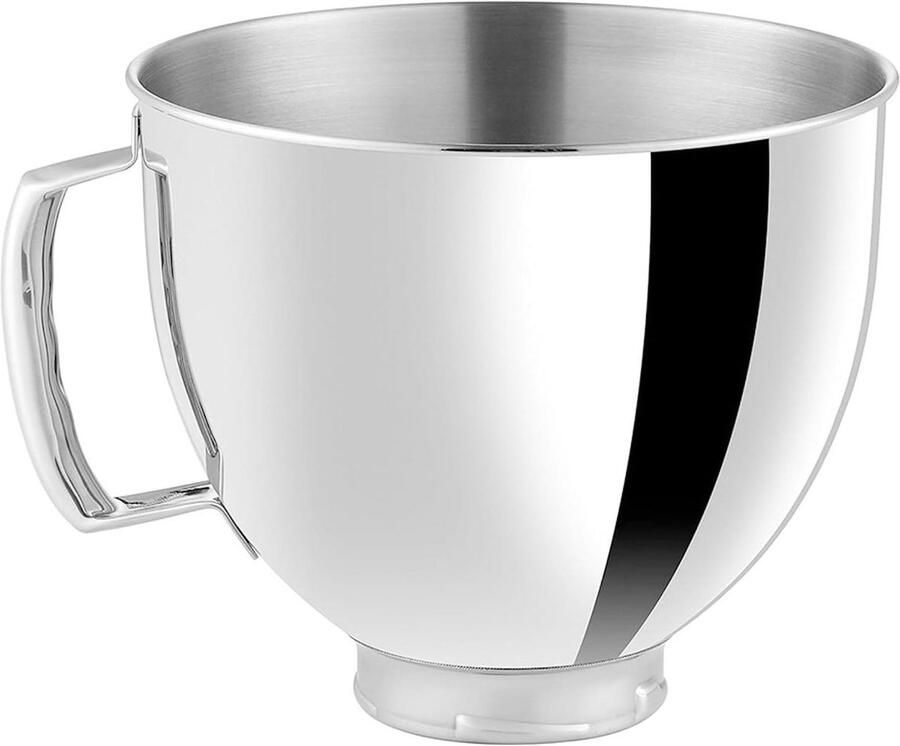 RVS Mengkom Keukenmachine Kom Bakken Ingrediënten Mengen Met Handvat Vaatwasserbestendig 5 Quart Capaciteit Zilverkleurig