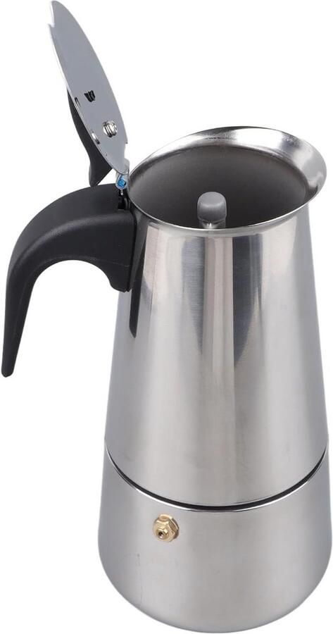 RVS Moka Pot Koffiezetapparaat 300ml Geschikt voor Inductie Draagbaar