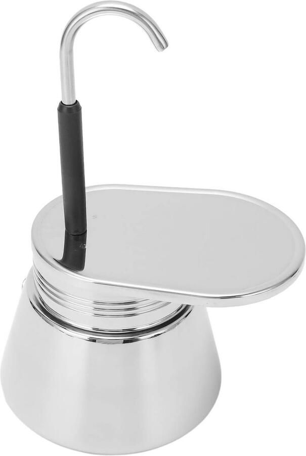 RVS Mokkapot voor Espresso op Gasfornuis of Inductie Compact Koffiezetapparaat voor Thuis en Camping