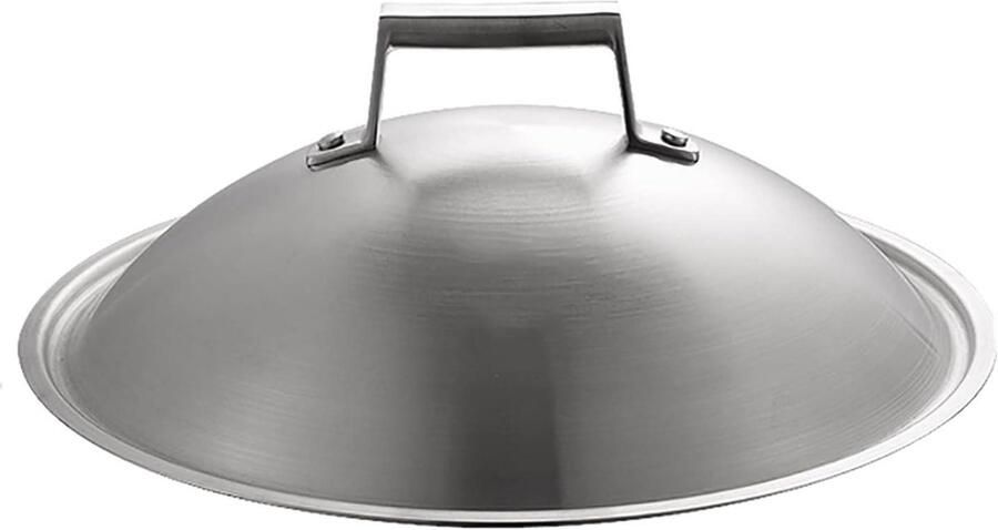 RVS Pan Deksel Kookgerei Deksel Koken in Keuken Anti-aanbak Uitlaat 30 cm Zilverkleurig