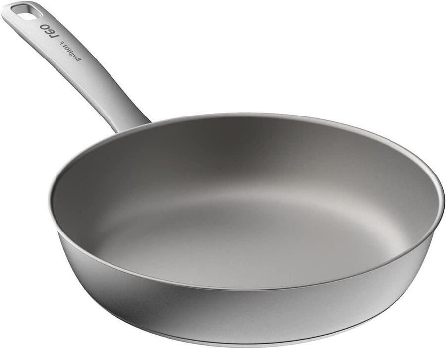 RVS Pan Koekenpan Bakpan Gelijkmatig Koken Krasbestendig Oppervlak 24 Cm Zilver