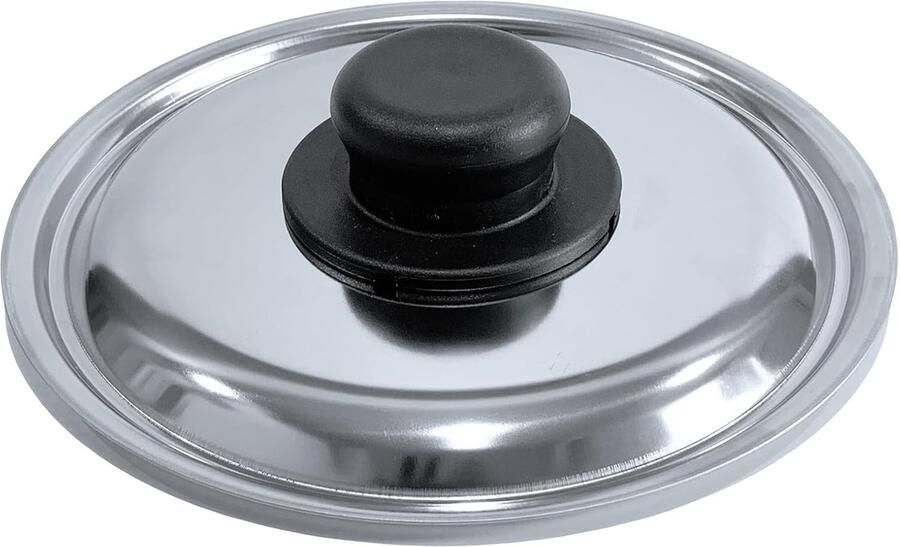 RVS Pannendeksel Kookdeksel Keuken Koken Bakken Hittebestendige Greep Ø 16 cm Zilver