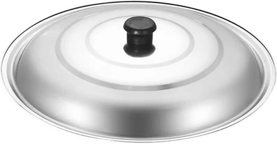 RVS Pannendeksel Universeel Deksel Koken en Stomen Duurzaam Roestvrij Staal 32-40 cm Zilver