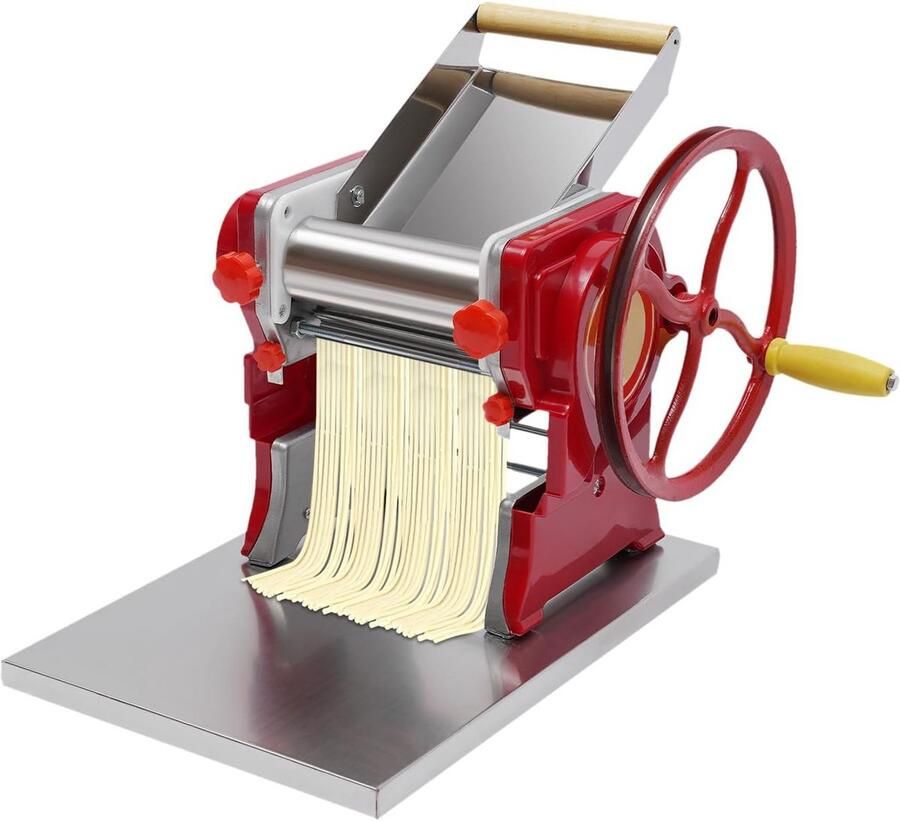 RVS Pastamachine Handbediend Machinaal Pasta Maken voor Lasagne Fettuccine en Spaghetti Regelbare Dikte
