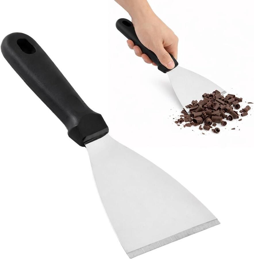 RVS Pizzadeeg Schraper voor de Keuken Ideaal voor Pizza Brood en Grill 25 cm x 10 cm
