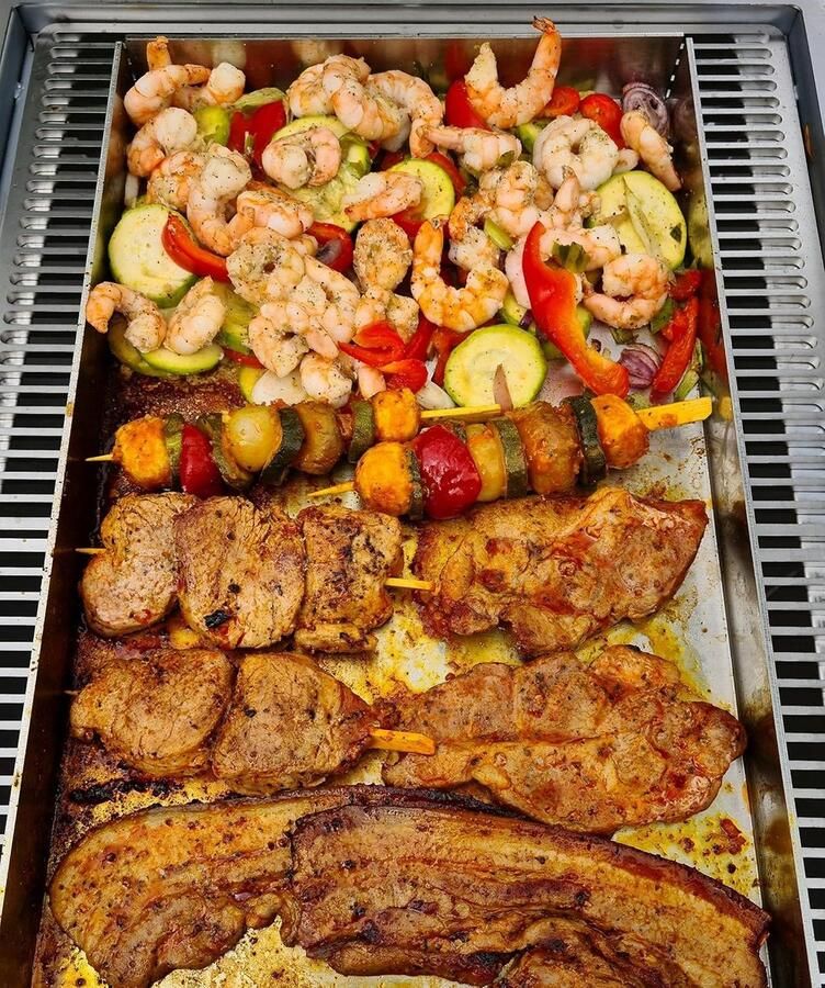 RVS Plancha en Grillplaat 49 x 27 cm voor Buiten Koken