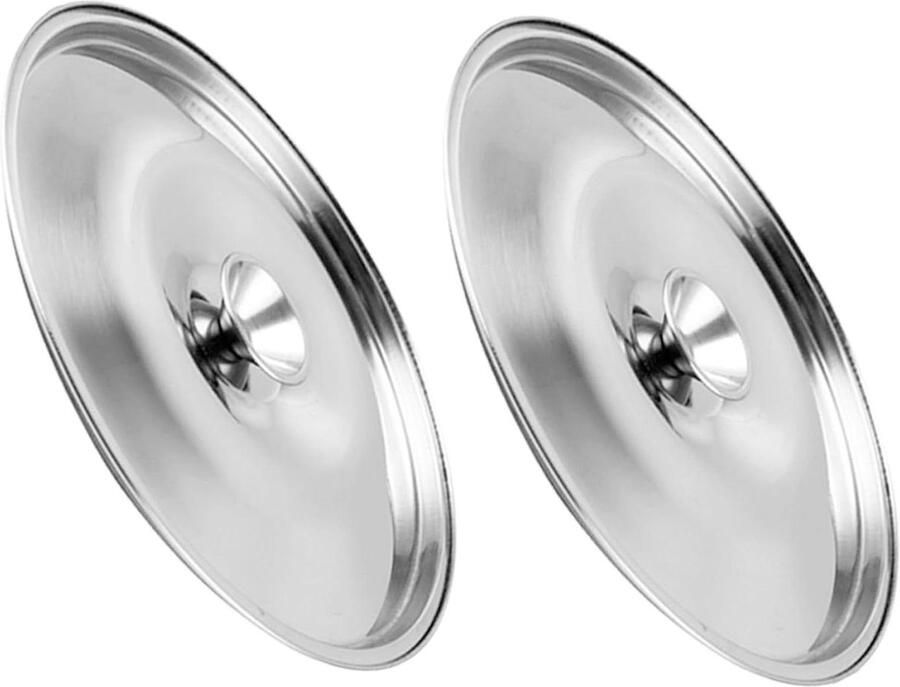 RVS Potdeksel Kookdeksel Pan deksel Koken en Stoven Hoge koepel voor stoom 14 cm zilver