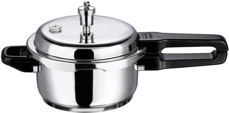 RVS Pressure Cooker 2 Liter met Sandwich Bodem Zilver