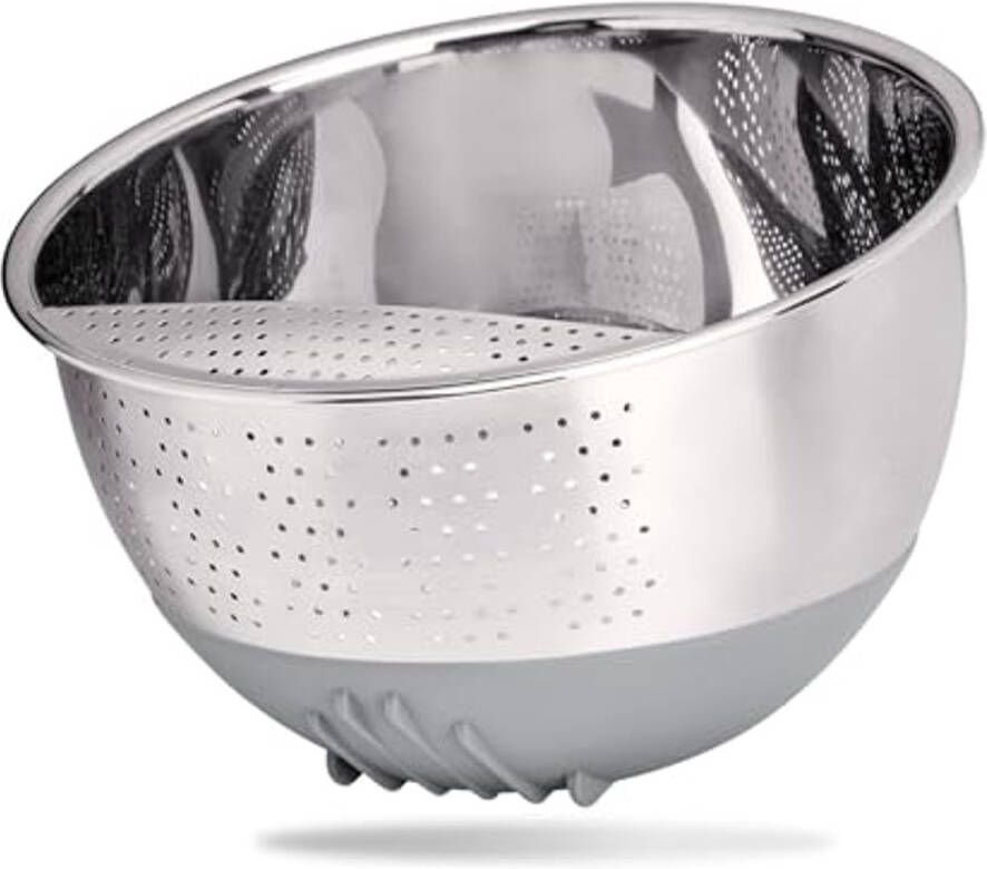 RVS rijstzeef met silicone basis Ideaal voor het wassen van rijst en groente