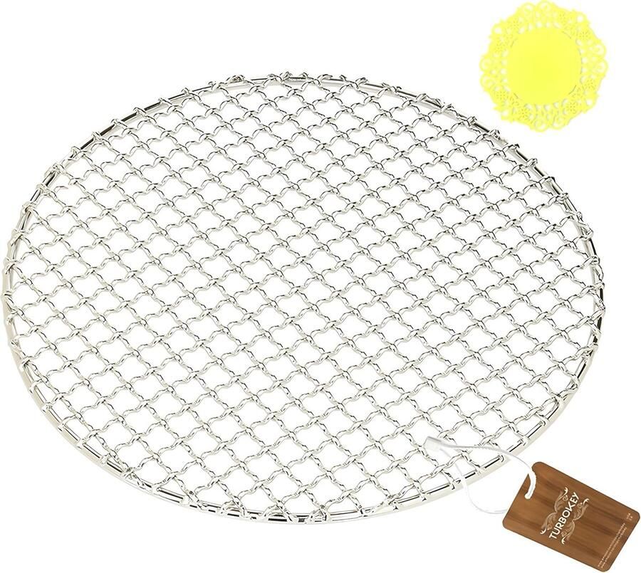 RVS Rooster Bakrooster Koelrek Bakken en Grillen Hittebestendig Roestvrij Staal 20 cm Diameter Zilverkleurig