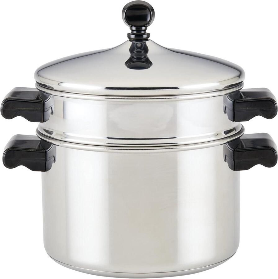 RVS Sauspan met Stoominzet Stoompan Kookpan Gezond Koken Snelle Gelijkmatige Verwarm 3 Liter Zilver