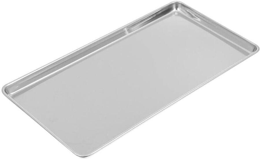 RVS Serving Dishes Rectangular Burger Food Tray Metalen Oven Bakplaten voor Buffet en Diner