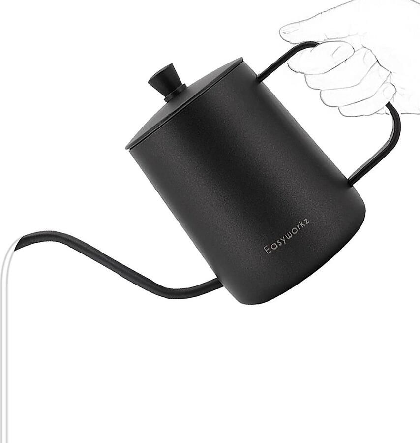 RVS Slow Drip Waterkoker met Zwanenhals voor Handmatig Koffiezetten 600ml