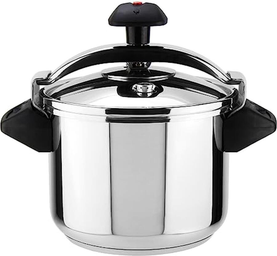 RVS Snelkookpan 6 Liter Zwart