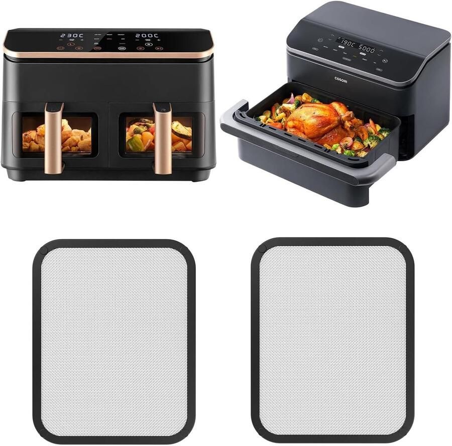 RVS Spatbescherming voor Dual Blaze en TwinFry Airfryers Ideaal voor Gezond Koken en Makkelijk Schoonmaken