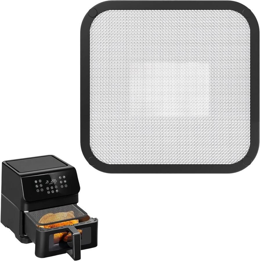 RVS spatscherm voor heteluchtfriteuse Magnetisch spatscherm voor optimale bescherming en gebruiksgemak geschikt voor modellen zoals Philips en Cosori