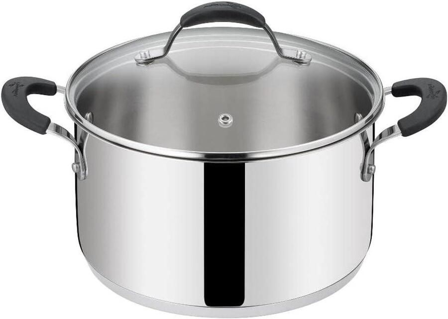 RVS Steelpan Kookpan Sauspan Eten Bereiden Lagotherm Bodem 26 cm Zilver