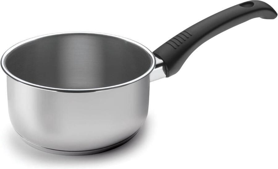 RVS Steelpan Kookpan Sauzen Maken Drievoudige Bodem 16 cm Zilverkleurig