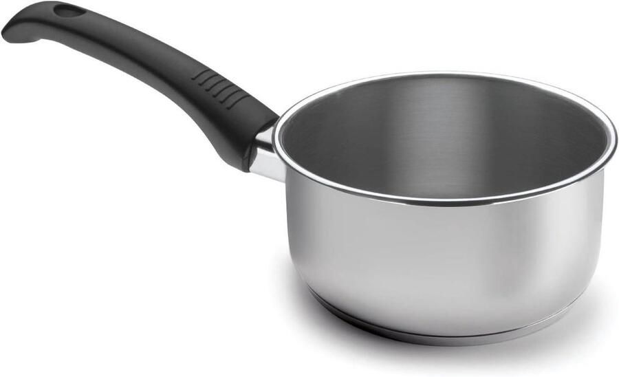 RVS Steelpan Kookpan Sauzen Maken Drievoudige Bodem 16 cm Zilverkleurig