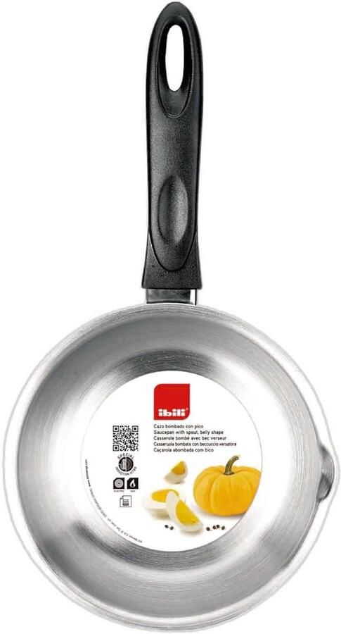 RVS Steelpan Kookpan Schenktuit Melk Opwarmen Geschikt Inductie 18 cm Zilver