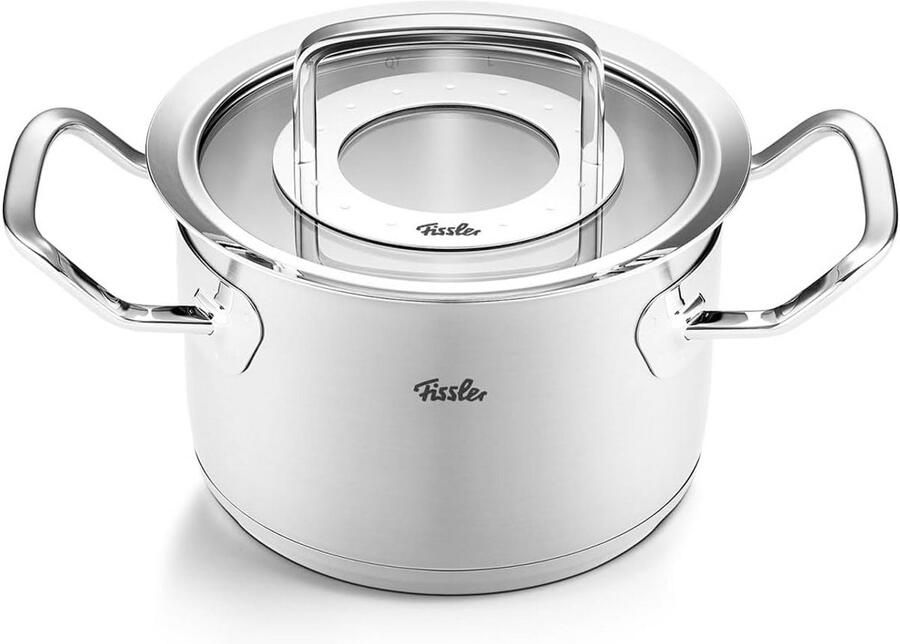RVS Steelpan met Glasdeksel 16 cm voor Professioneel Koken
