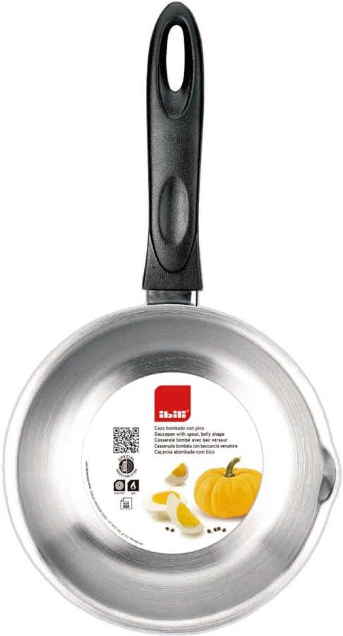 RVS steelpan met schenktuit 14 cm Geschikt voor inductie en keramische kookplaten