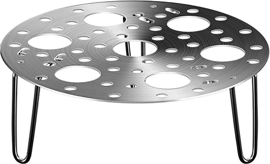 RVS Stoominzet Kookinzetstuk Stoommand Gezond Koken Opvouwbaar Ontwerp 17.5 cm Diameter Zilverkleurig