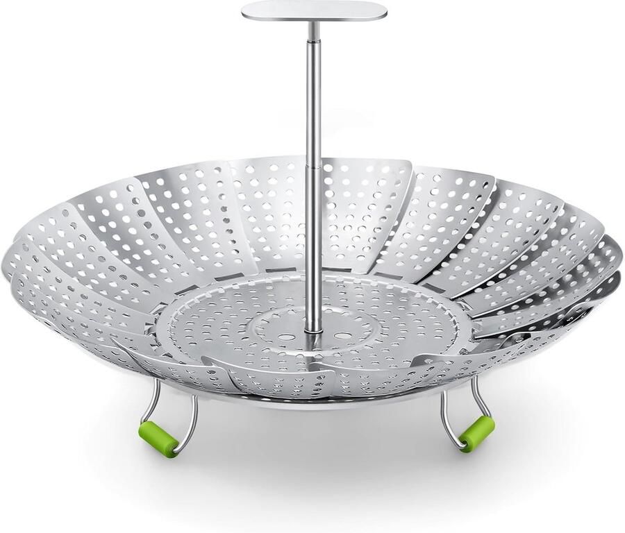 RVS Stoommandje Inzetbaar voor Pannen Inklapbaar en Verstelbaar