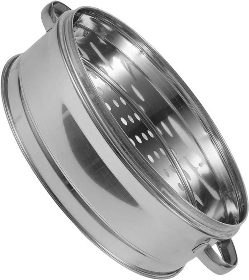 Rvs Stoommandje Keuken Steamer Gezond Koken Ergonomisch Ontwerp 195 Gram Zilver