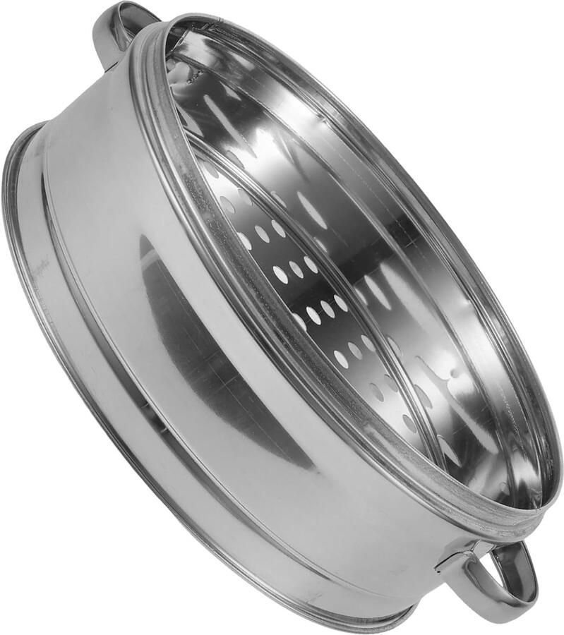 Rvs Stoommandje Keuken Steamer Gezond Koken Ergonomisch Ontwerp 195 Gram Zilver