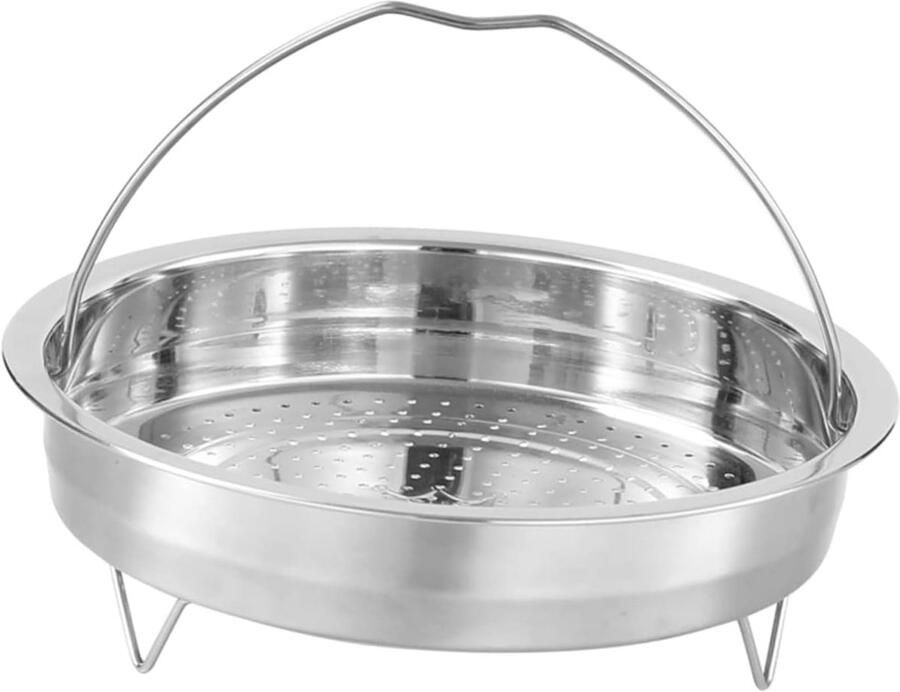 Rvs Stoommandje Stoomrek Keuken Gezond Koken Verdikt Materiaal 22cm Diameter Zilver