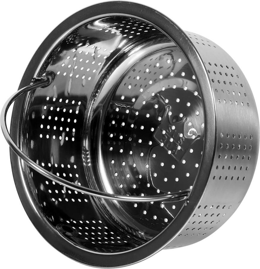 Rvs Stoommandje Stoomrek Koken Rijst Stomen Voedselveilig Materiaal 14x14x8 CM Zilver