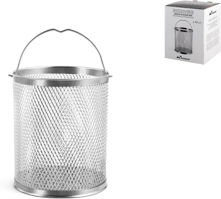 RVS Stoommandje voor Asperges Pasta en Groenten 16 cm