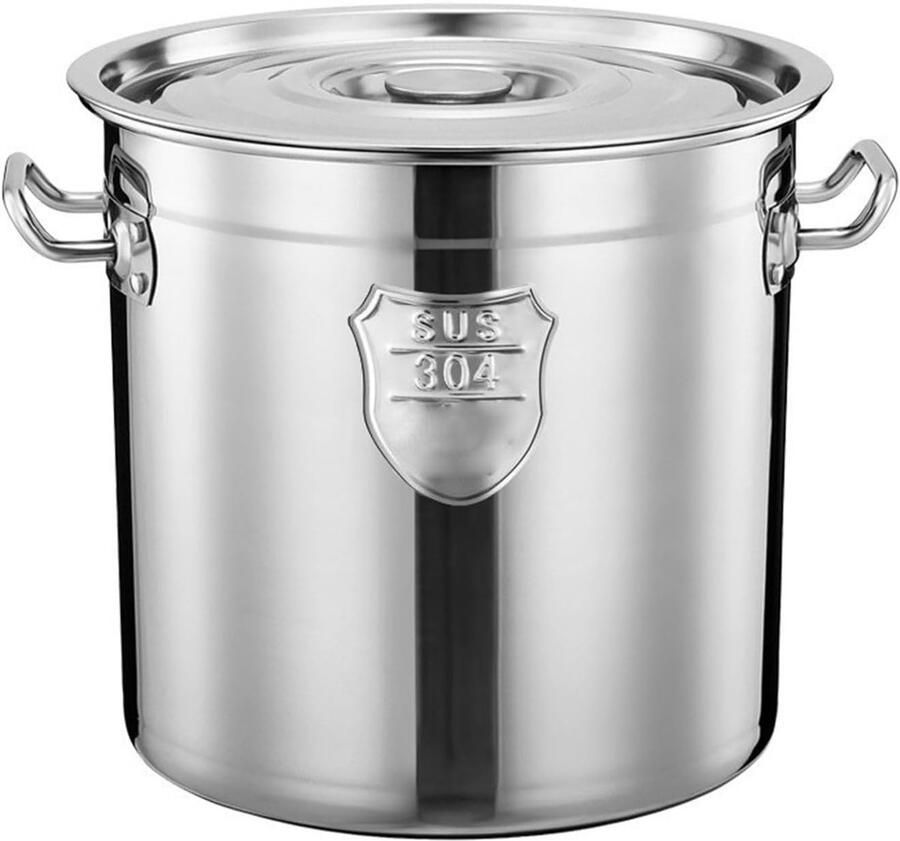 RVS Stoompan Diepe Kookpan Soep Koken 304 Roestvrij Staal 35 x 36 cm