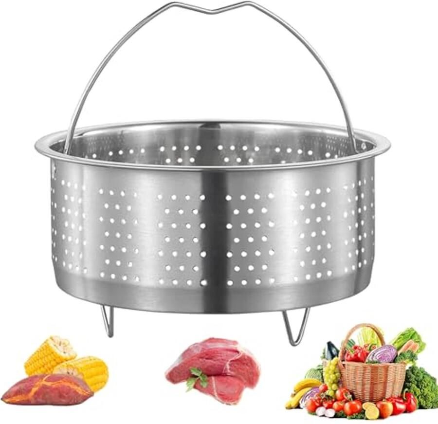 RVS Stoompot 18 cm Inclusief Stoominzet voor Pan