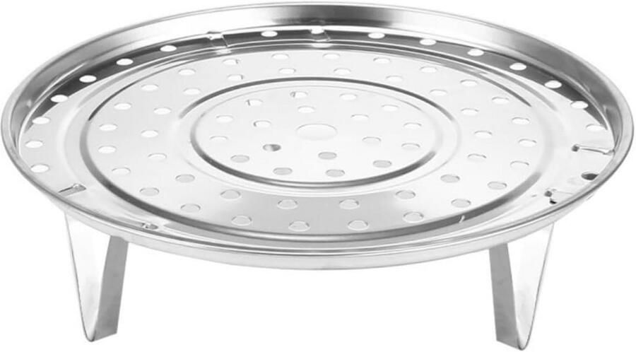 RVS Stoomrek 20cm met Verwijderbare Poten voor Stoompan en Instant Pot