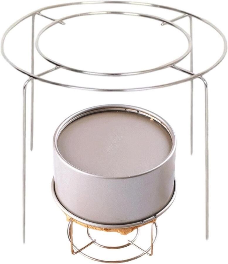 RVS Stoomrek Stoommandje Bakrek Gelijkmatig Koken Roestvrij Staal 17 cm Zilver