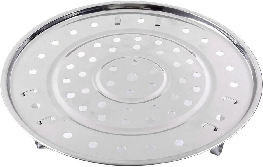 Rvs Stoomrek Stoommandje Stoominzet Gezond Koken 3-Niveaus Verstelbaar 24 cm Diameter Zilver