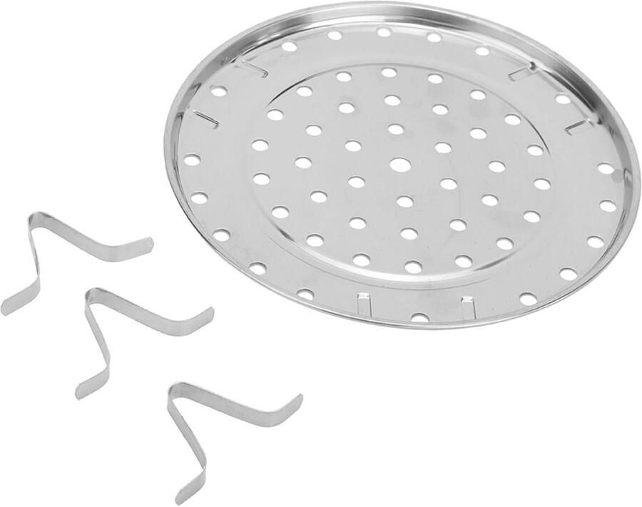 RVS Stoomrek voor Koken met Eenvoudig Schoonmaak Stoomtray voor Snelkookpan en Soeppan 26 cm Diameter Duurzaam en Veelzijdig Gebruik