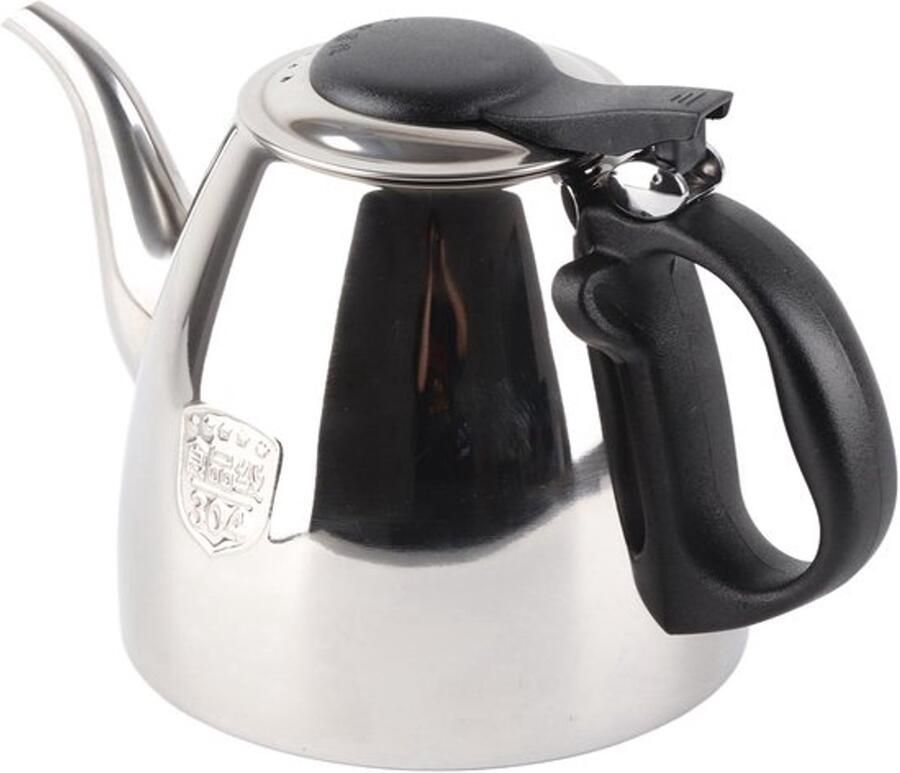 Rvs Theepot Kachel Top Theepot Thee Koffie Pot Waterkoker Zwanenhals Koffie Waterkoker Met Hittebestendig Handvat(1.2L)