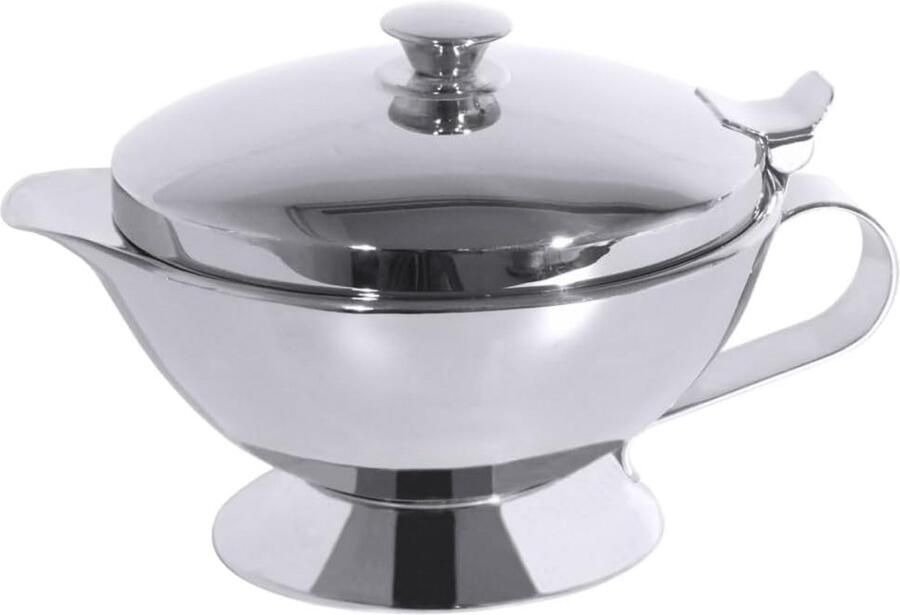 RVS Thermosaucière met Scharnierdeksel Dubbelwandig