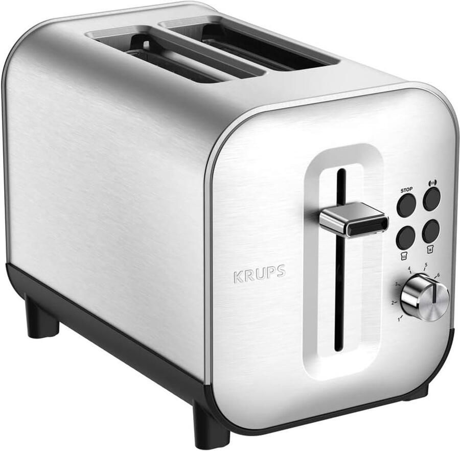 RVS Toaster met 2 Sleuven voor Dikke en Dunne Sneetjes