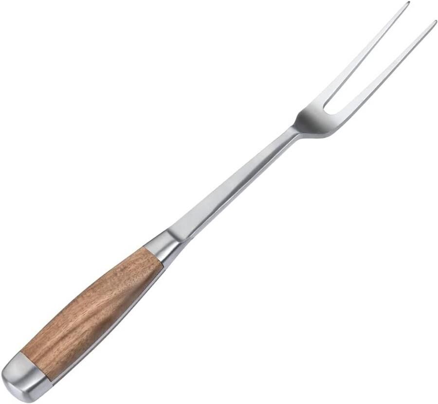 RVS Vleesvork 33 cm Grote Snijvork en Serveervork voor Grillen en Braden