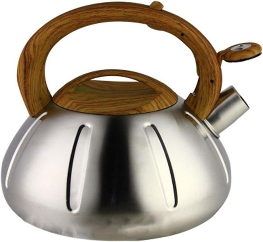 RVS Waterketel Theepot Ketel Snel Water Koken Automatische Geluidsmelding 2 Liter Zilver