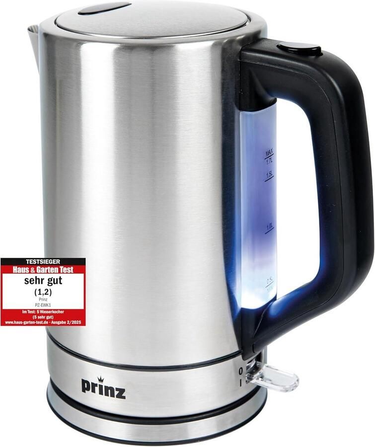 RVS Waterkoker 1.7 Liter 2200W Testwinnaar Met Kalkfilter