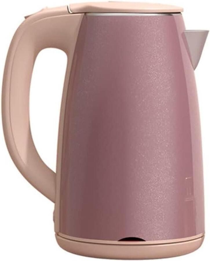 RVS Waterkoker Elektrische Ketel Snel Water Koken Dubbelwandig Anti-Scald 1.7 Liter Rood